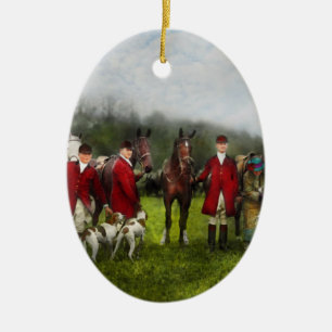 Hunter - The fox hunt - Tally-ho 1924 Ceramic Tree Decoration