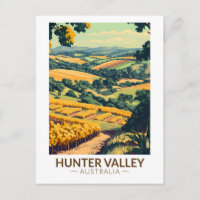 Hunter Valley Australia Illustration Travel Art