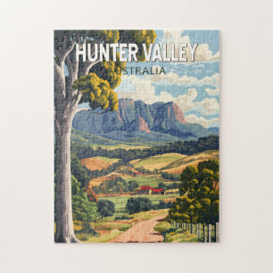 Hunter Valley Australia Travel Art Vintage Jigsaw Puzzle