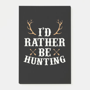 Hunter Would Rather Be Hunting Post-it Notes