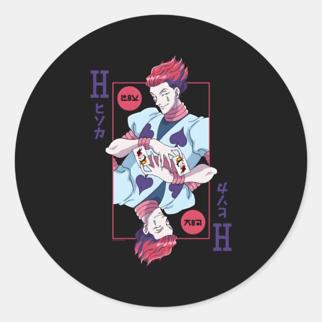 Hunter X Hunter Hisoka Playing Card Classic Round Sticker (Front)