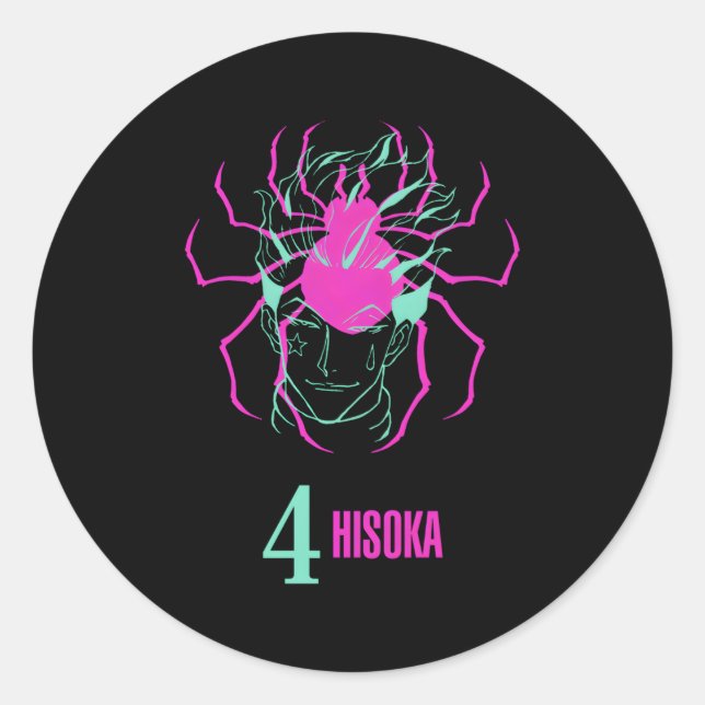Hunter X Hunter Phantom Troupe 4 Hisoka Classic Round Sticker (Front)