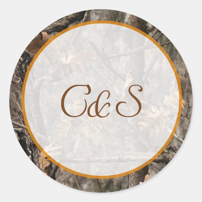 Hunter's Camo Chic Envelope Stickers (Front)