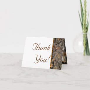 Hunter's Camo Chic Wedding Thank You Card