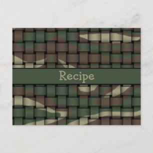 Hunter's Camouflage Recipe Postcard