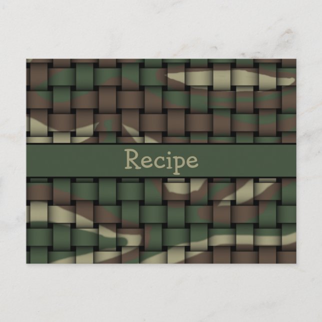 Hunter's Camouflage Recipe Postcard (Front)
