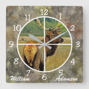 Hunters Clock Elk in Crosshairs personalise