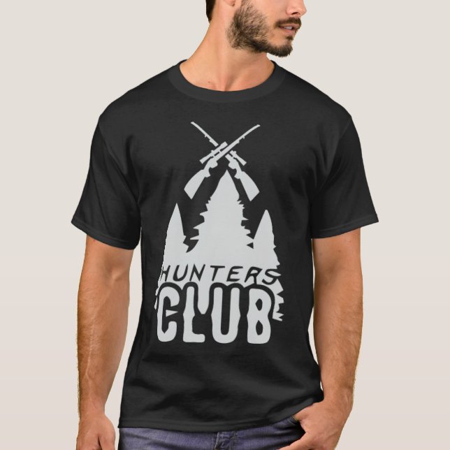 Hunters Club Deer Hunter Duck Hunting black boxer  T-Shirt (Front)