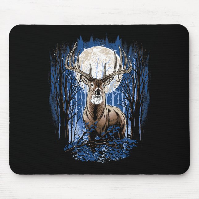 Hunters Deer Hunting Big Whitetail Buck  Mouse Pad (Front)