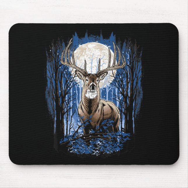 Hunters Deer Hunting Big Whitetail Buck  Mouse Pad (Front)