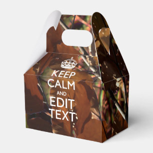 Hunters Fall Camouflage Keep Calm Your Text Favour Box