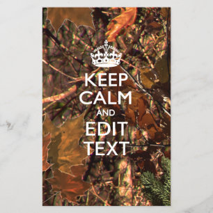 Hunters Fall Camouflage Keep Calm Your Text Flyer