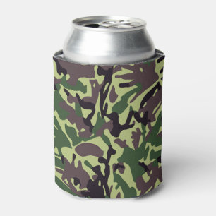 Hunters Green Camo Pattern Can Cooler