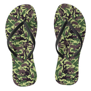 Hunters Green Camo Pattern Thongs