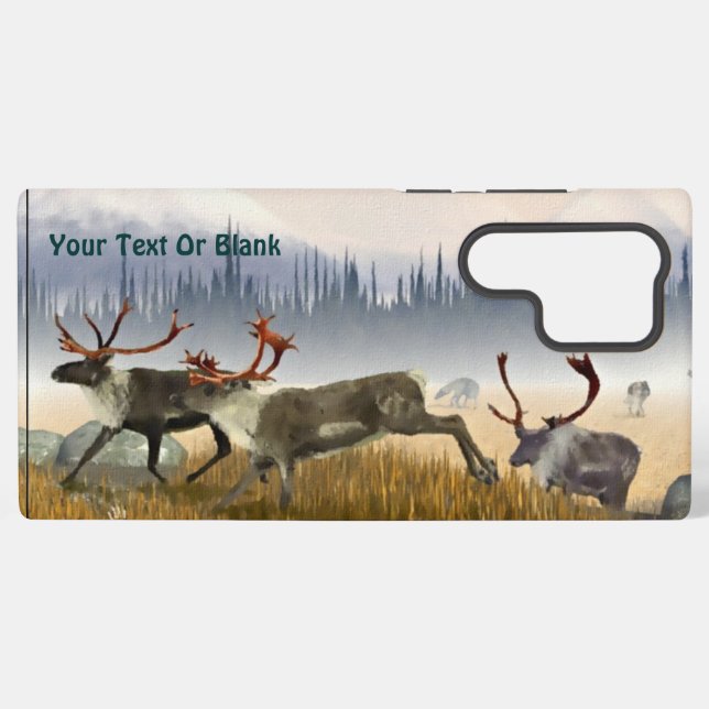 Hunters In The Mist (Caribou) Samsung Galaxy S22 Ultra Case (Back Horizontal)