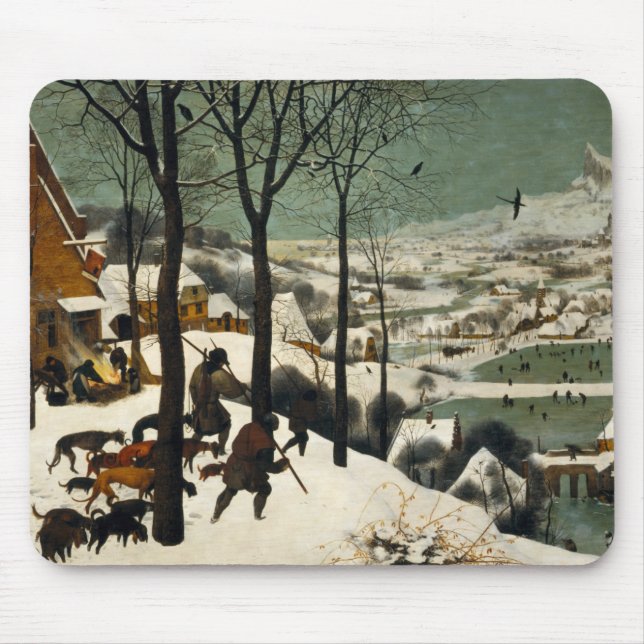 Hunters in the Snow by Pieter Bruegel the Elder Mouse Pad (Front)