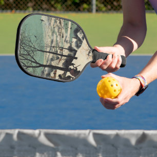 Hunters in the Snow, famous artwork, Pickleball Paddle