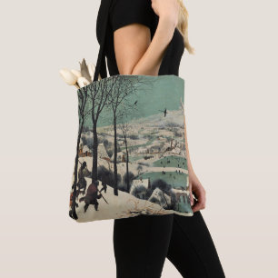 Hunters in the Snow, famous artwork, Tote Bag