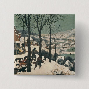 Hunters in the Snow - January, 1565 15 Cm Square Badge