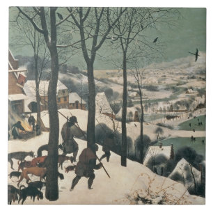 Hunters in the Snow - January, 1565 Ceramic Tile