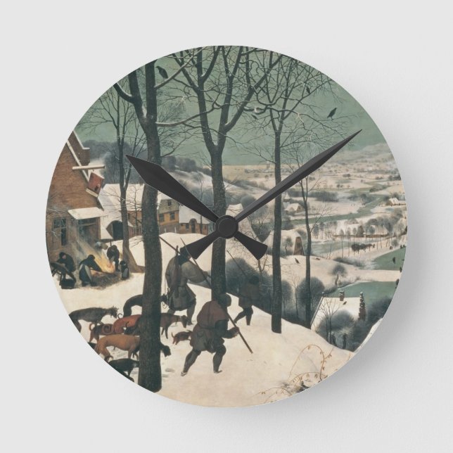Hunters in the Snow - January, 1565 Round Clock (Front)