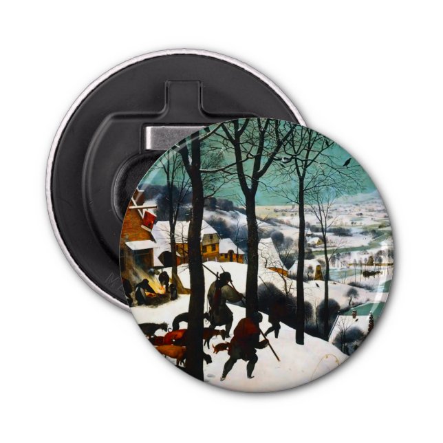 Hunters in the Snow Landscape Pieter Bruegel Bottle Opener (Front)
