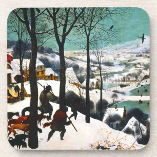 Hunters in the Snow Landscape Pieter Bruegel Coaster
