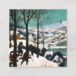 Hunters in the Snow Landscape Pieter Bruegel Enclosure Card