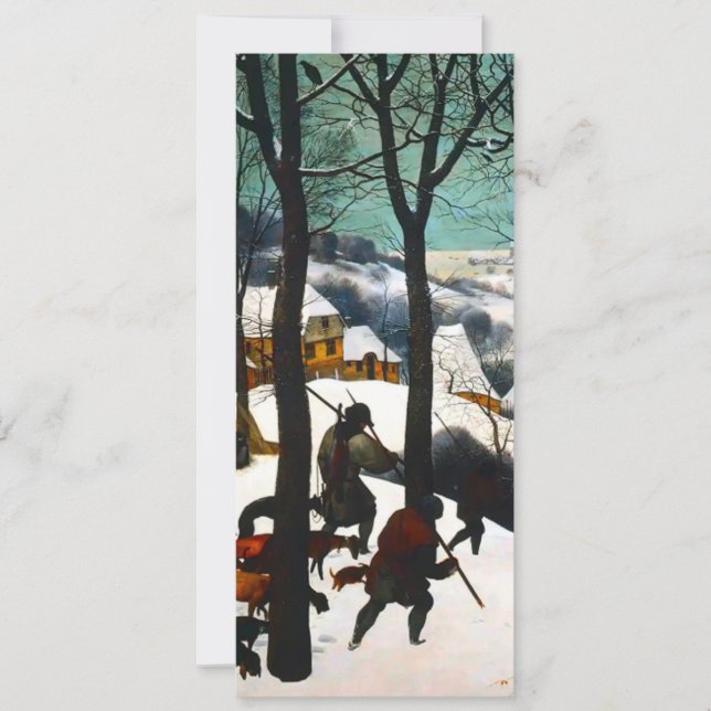 Hunters in the Snow Landscape Pieter Bruegel Invitation (Front)