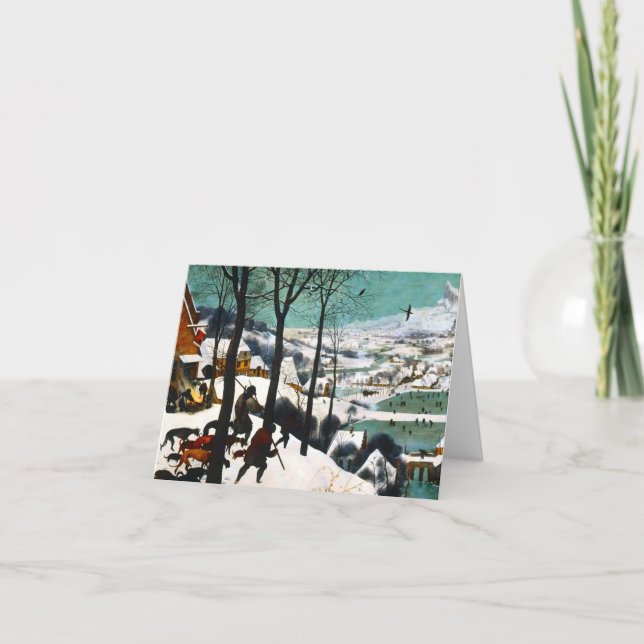 Hunters in the Snow Landscape Pieter Bruegel Invitation (Front)