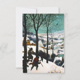 Hunters in the Snow Landscape Pieter Bruegel RSVP Card
