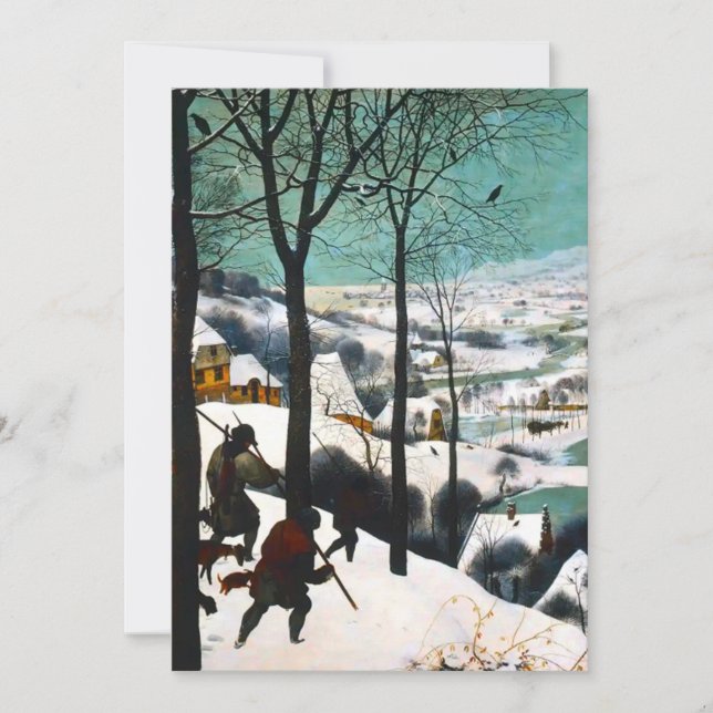 Hunters in the Snow Landscape Pieter Bruegel Save The Date (Front)