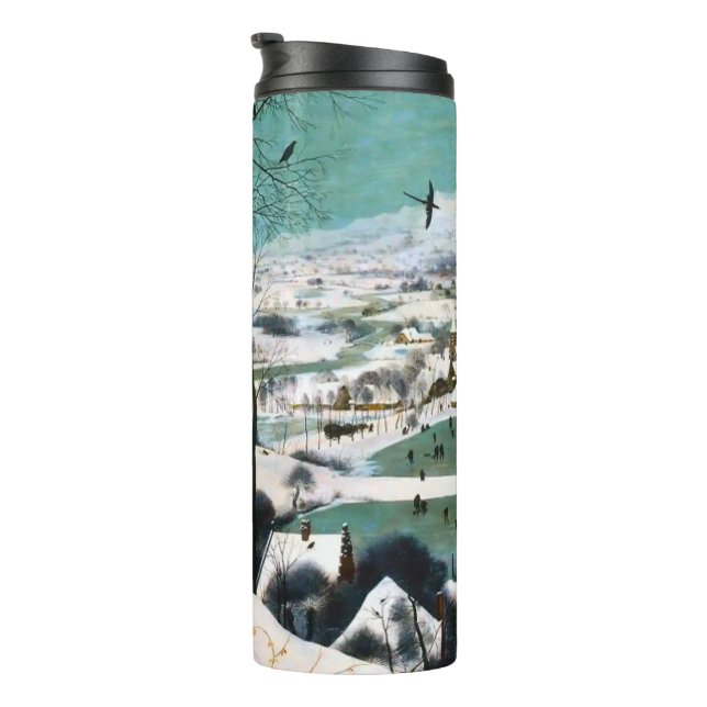 Hunters in the Snow Landscape Pieter Bruegel Thermal Tumbler (Rotated Right)