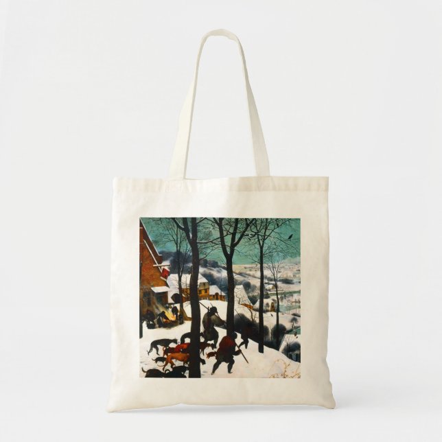 Hunters in the Snow Landscape Pieter Bruegel Tote Bag (Front)
