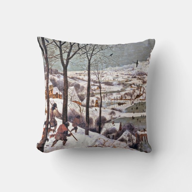 Hunters in the Snow, Pieter Bruegel the Elder Cushion (Front)