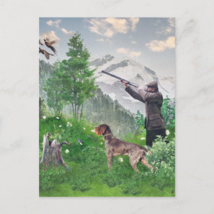 Hunters partners for life holiday postcard