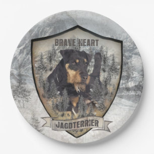 Hunters , partners for life Jagdterrier Paper P Plate