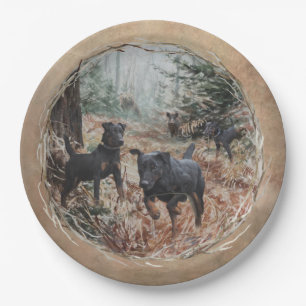 Hunters , partners for life Jagdterrier Paper Plat Paper Plate