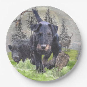 Hunters , partners for life Jagdterrier Paper Plate