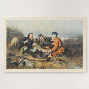 Hunters taking a rest jigsaw puzzle