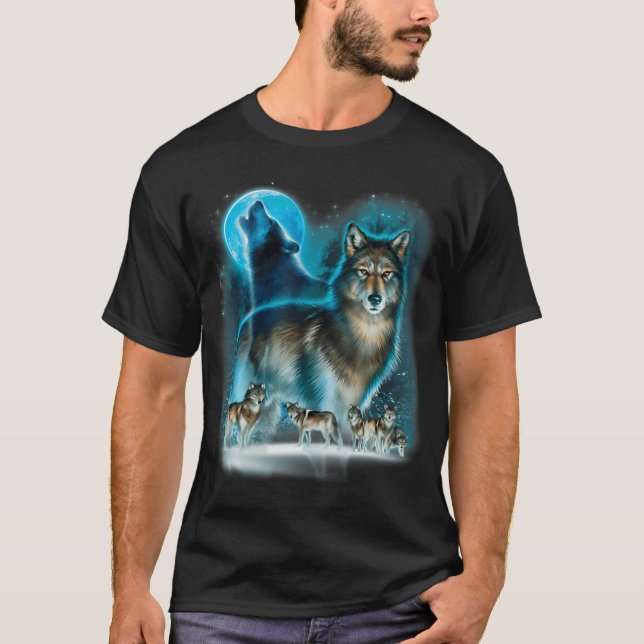 Hunters Wolf Owl House T-Shirt (Front)