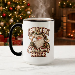 Huntin' for Christmas Cheer Camo Santa Hunting Mug