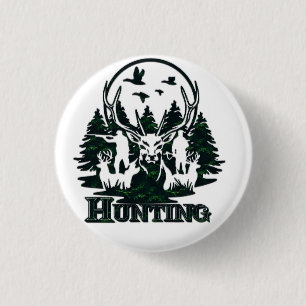 Hunting 3 Cm Round Badge