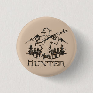 Hunting 3 Cm Round Badge