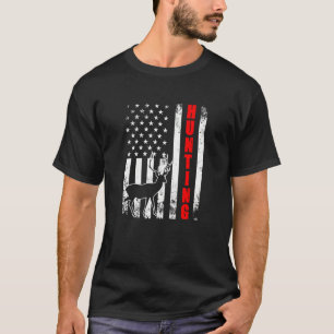 Hunting American Flag Usa Patriotic Proud Funny Hu T-Shirt