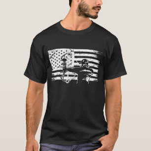 Hunting Archer American Flag Bowhunting Hunter Me T-Shirt