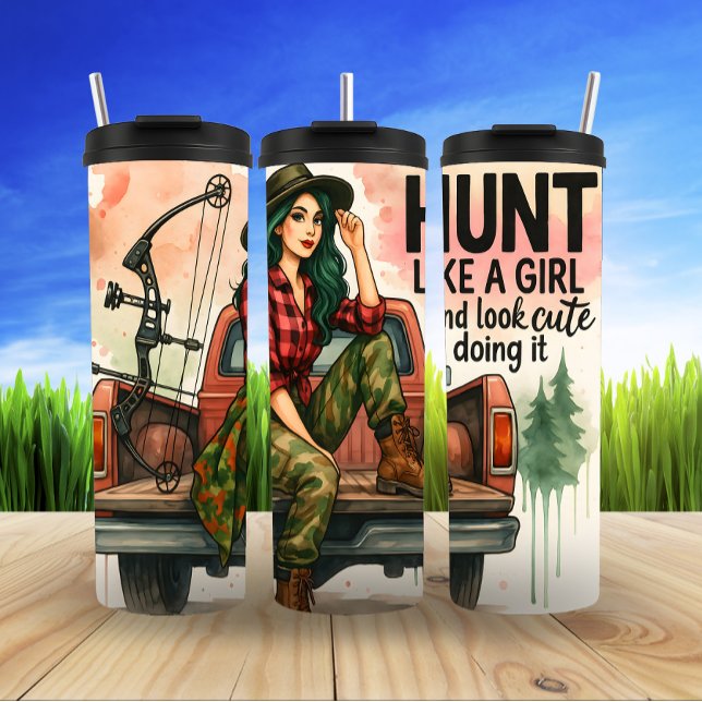 Hunting Belle, Outdoor Style Thermal Tumbler (Creator Uploaded)
