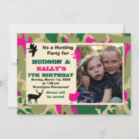 Hunting Birthday invitation, for boy an girl Invit
