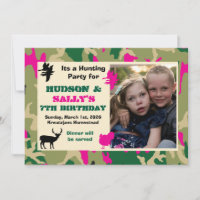 Hunting Birthday invitation, for boy an girl Invit