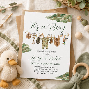 Hunting Boy Baby Shower Invitation